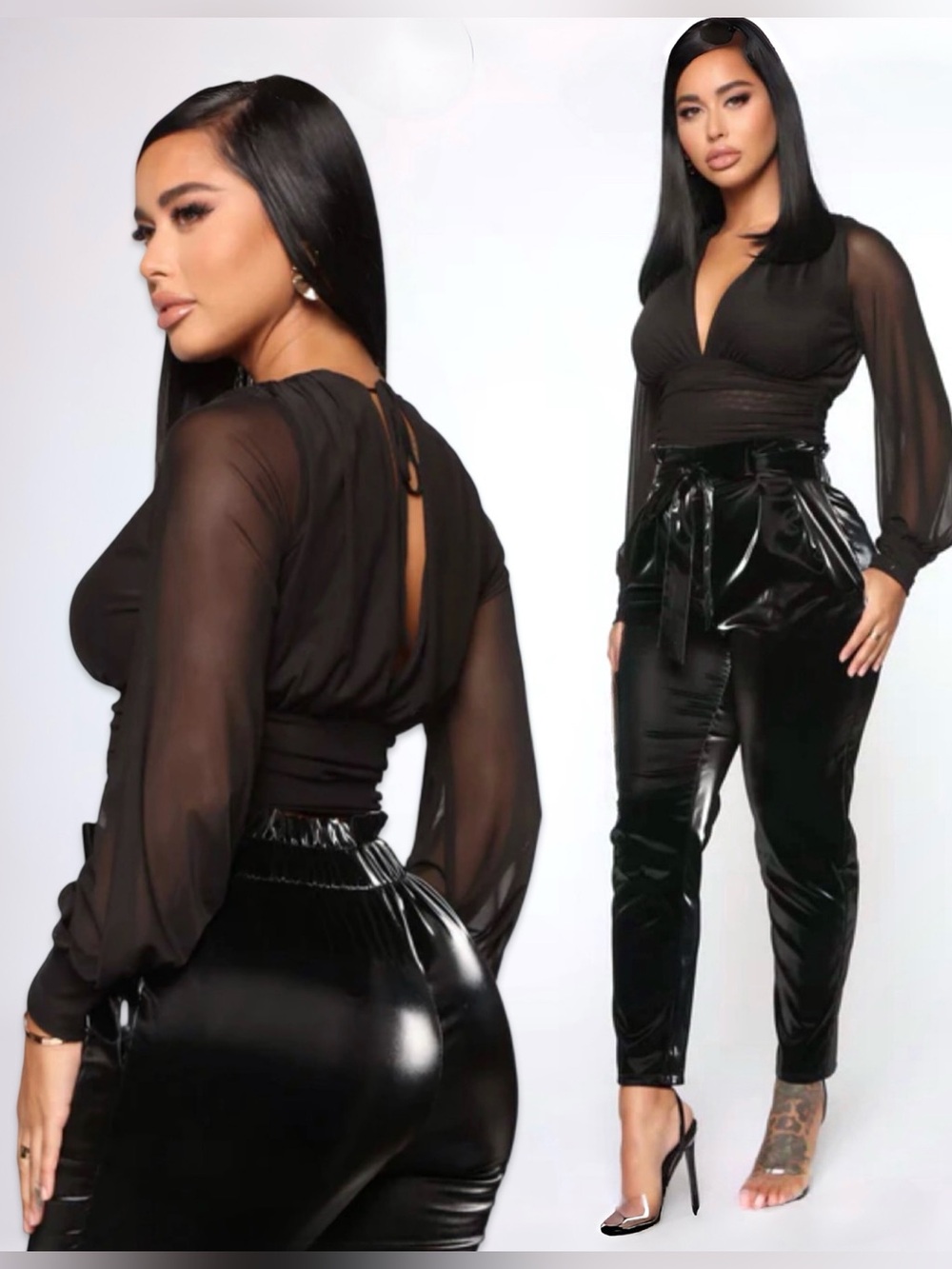 NWT✨ FASHION NOVA Show Me Off Black Mesh Top